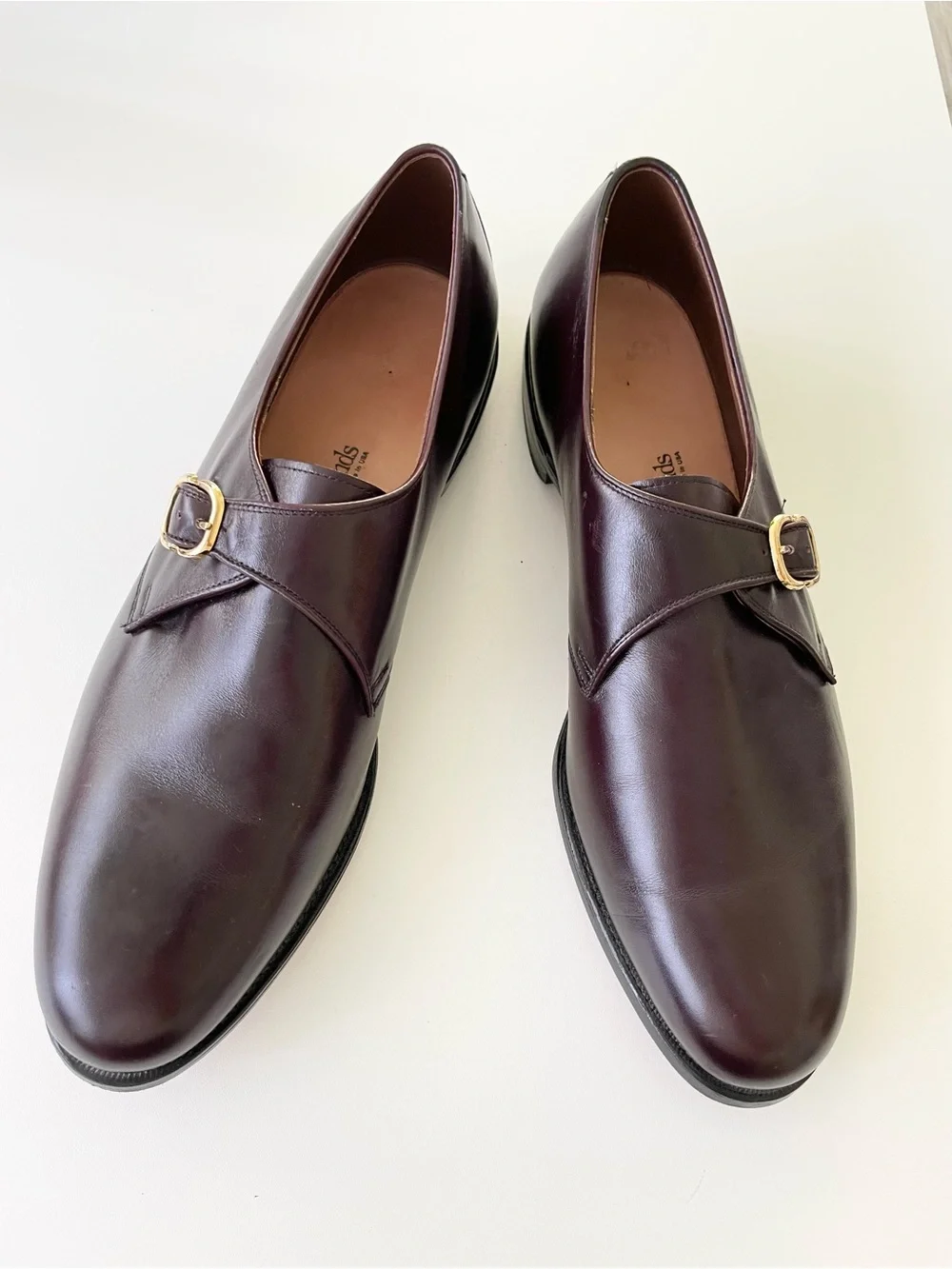 Allen Edmonds Monk Strap Burgundy Red Leather Dress Shoes sz 13 B